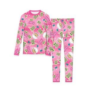 New Climate Right by Cuddl Duds Girls Mandalorian Pink Thermal Set